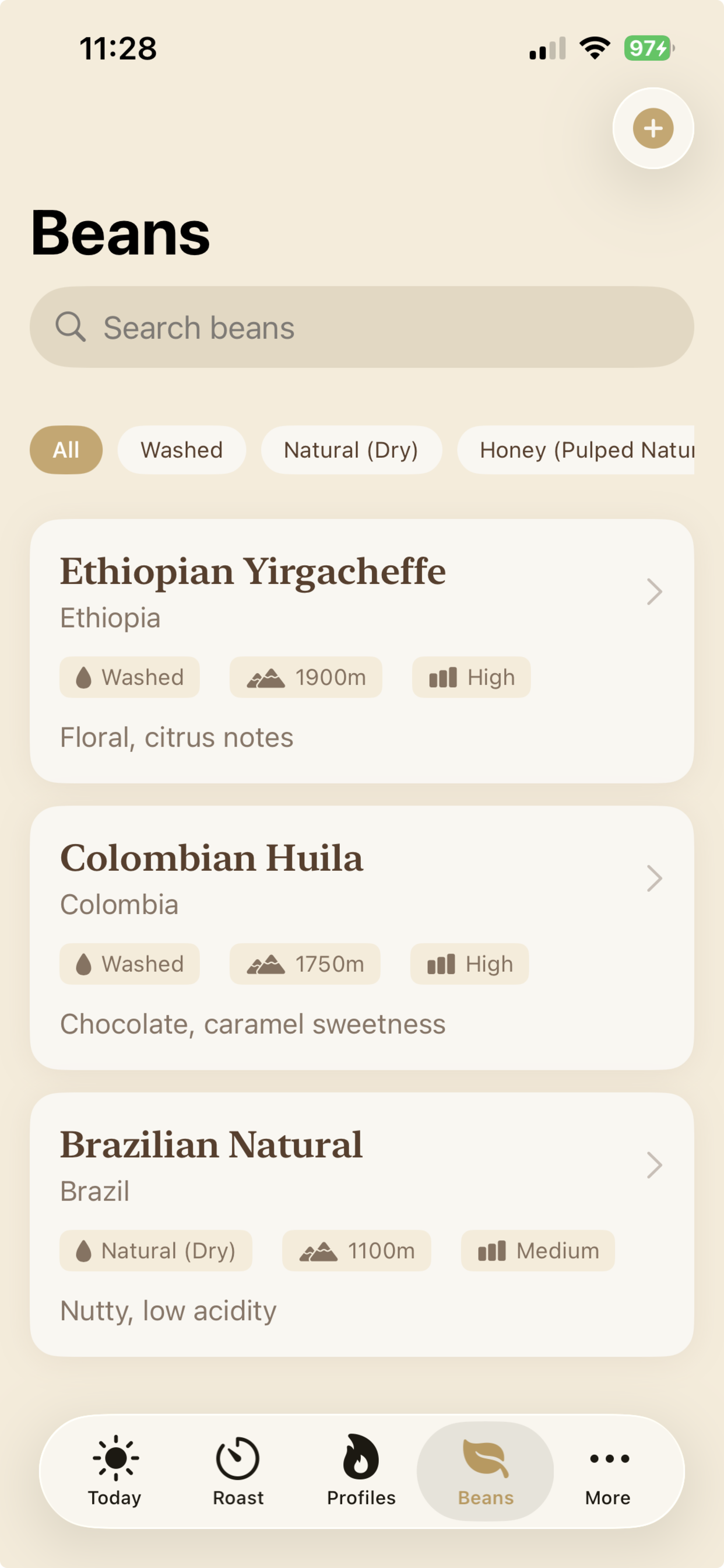 Bean list and details